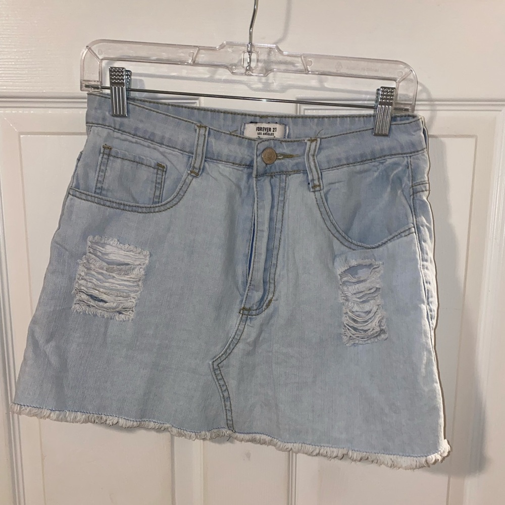 Jean mini skirt